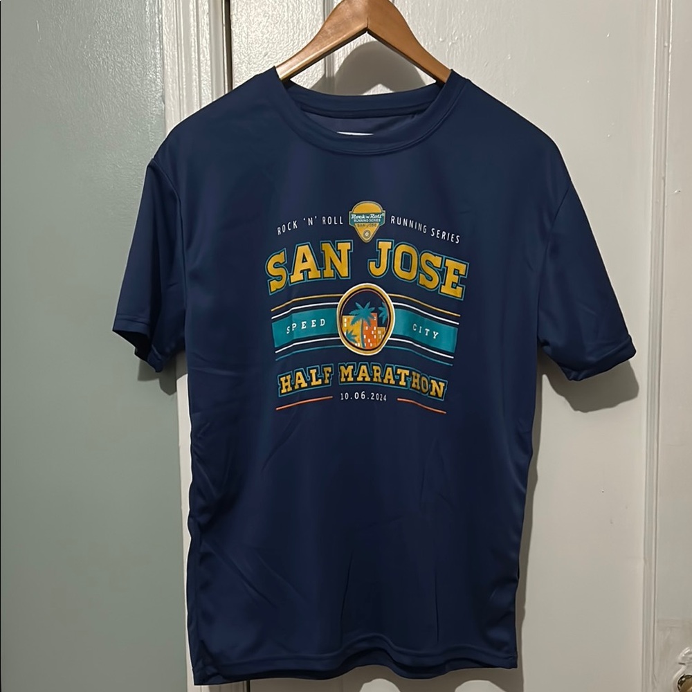 Like New San Jose Half Marathon Blue T-Shirt size small